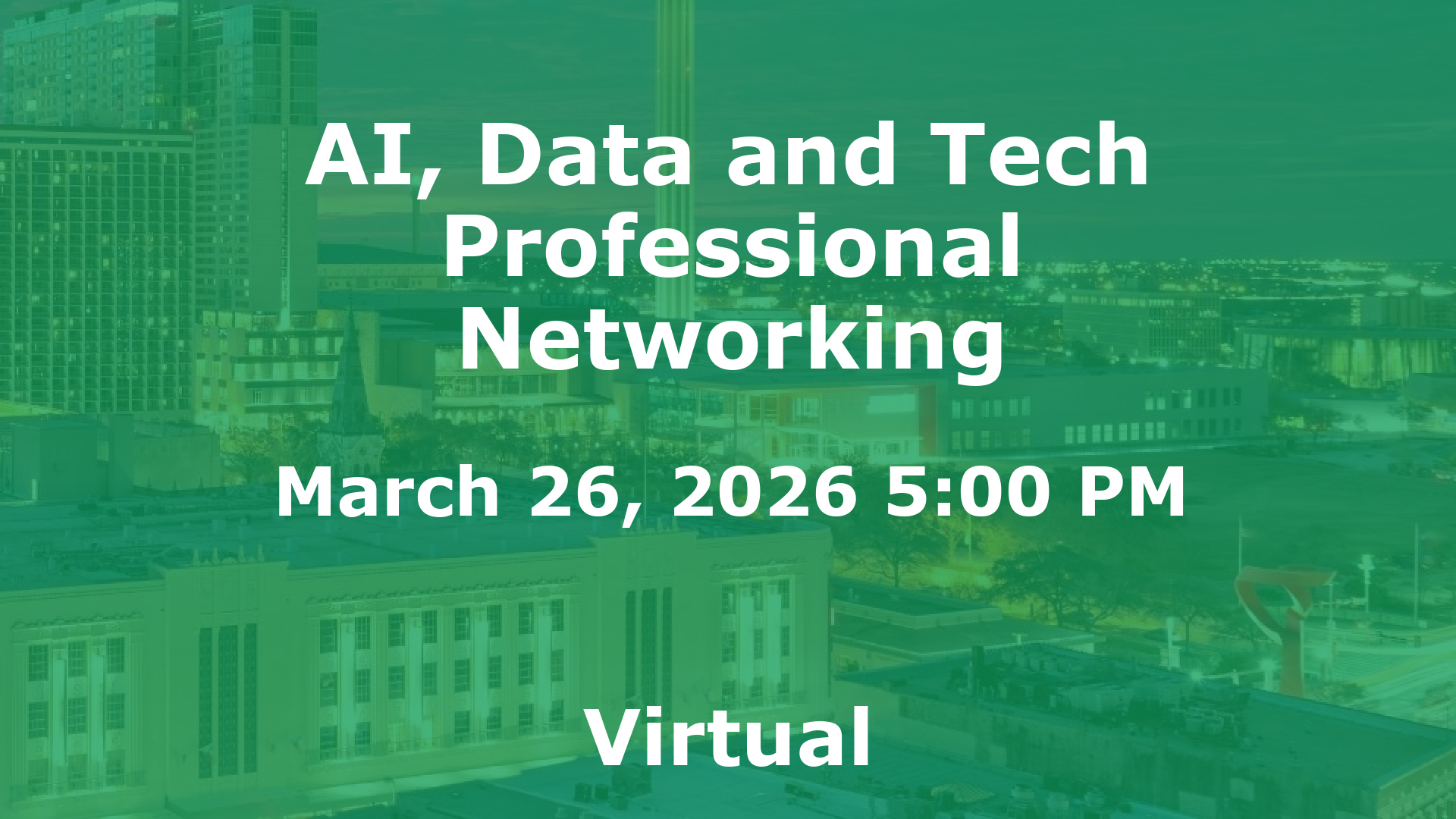 AI, Data and Tech Professional Networking event image